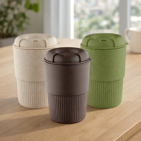 茶叶渣/咖啡渣/麦秸秆环保Ecco咖啡杯 350ML