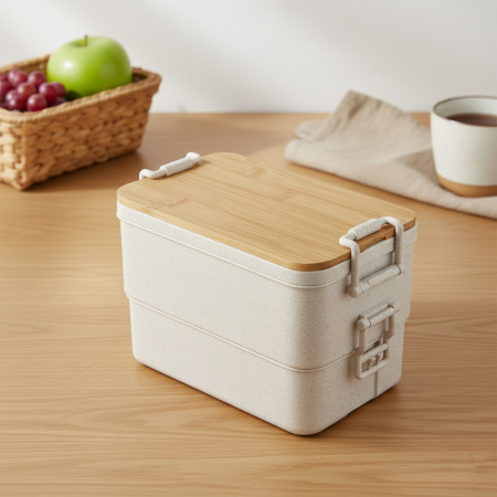 竹盖秸秆餐盒组合